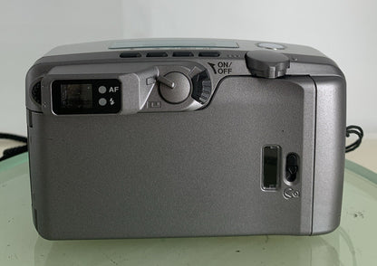 Pentax Espio 145M SUPER SILVER POINT AND SHOOT FILM CAMERA+COVER+BOOK-TESTED-8495
