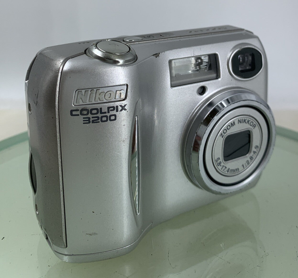 Nikon Coolpix 3200 Digital Camera SILVER WITH  NO CARD NO CHARGER TESTED - 5670