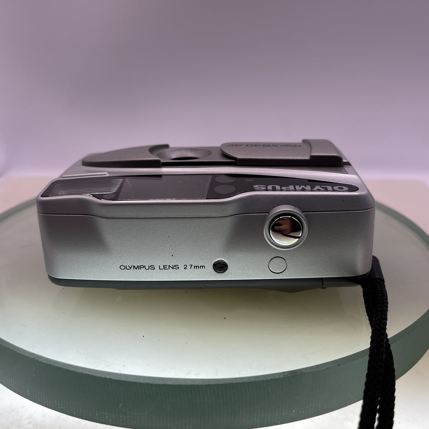 Olympus Trip XB40 AF 35mm Film Point and Shoot Camera Silver Tested #3796