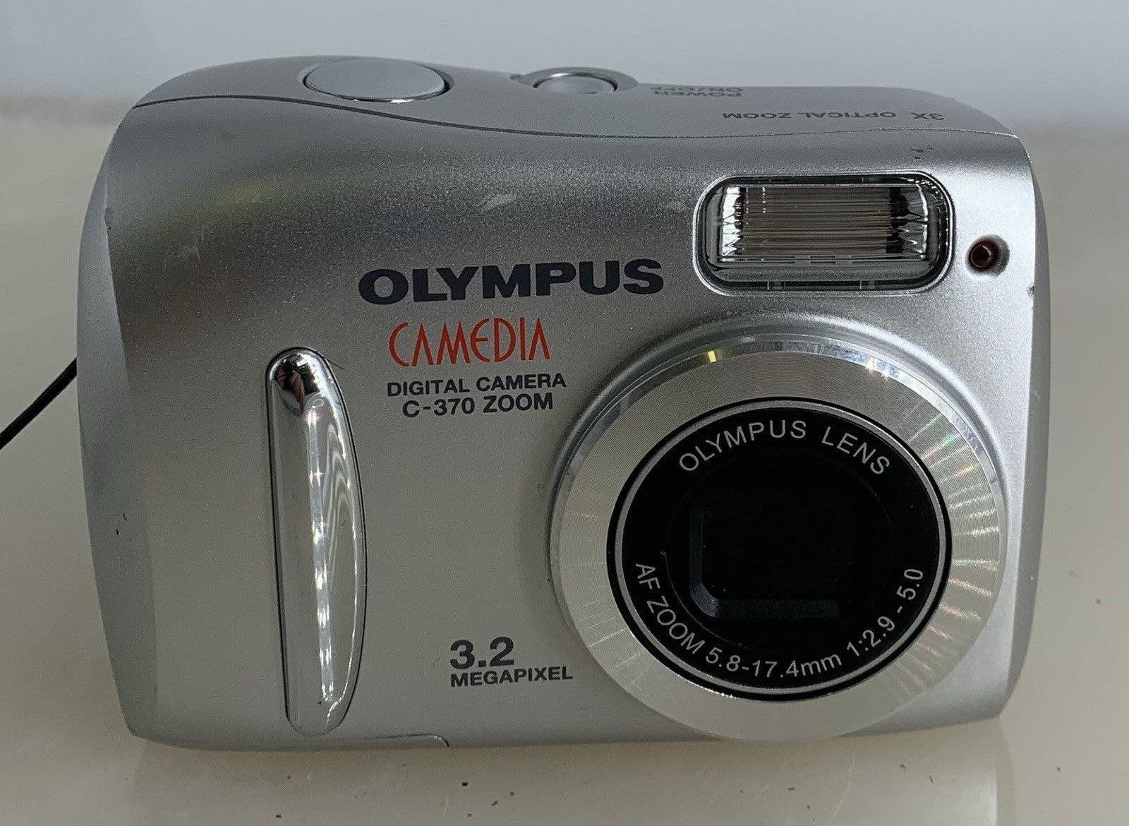 Olympus Camedia C-370 Zoom 3.2MP Digital Camera-Silver-Case-Tested#1251