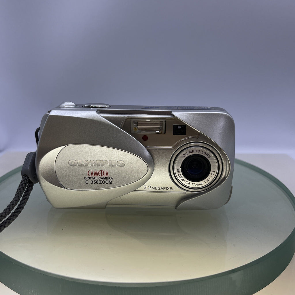 Olympus Camedia C-350 Zoom 3.2MP Compact Digital Camera Silver +64MB XD Card#4423