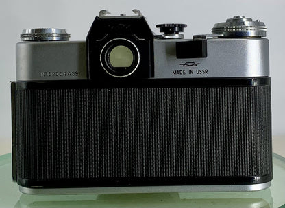 Vintage Zenit - B SLR Camera + HELIOS-44-2  2/58 Lens + SILVER + TESTED - 1734