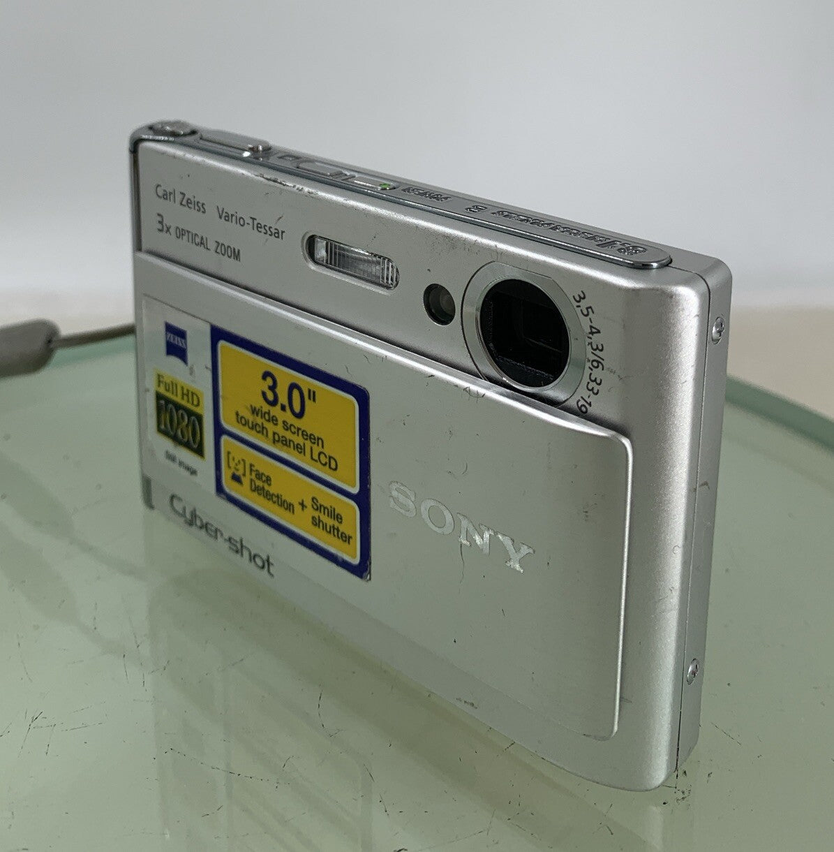 SONY DSC-T70 8.1 MP CyberShot Digital Camera SILVER+CHARGER+WIRE TESTED - 7612