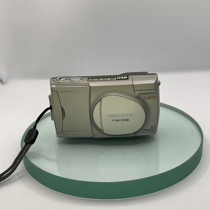 Olympus Camedia C-200 Zoom 2.1MP Compact Digital Camera Silver Tested #97
