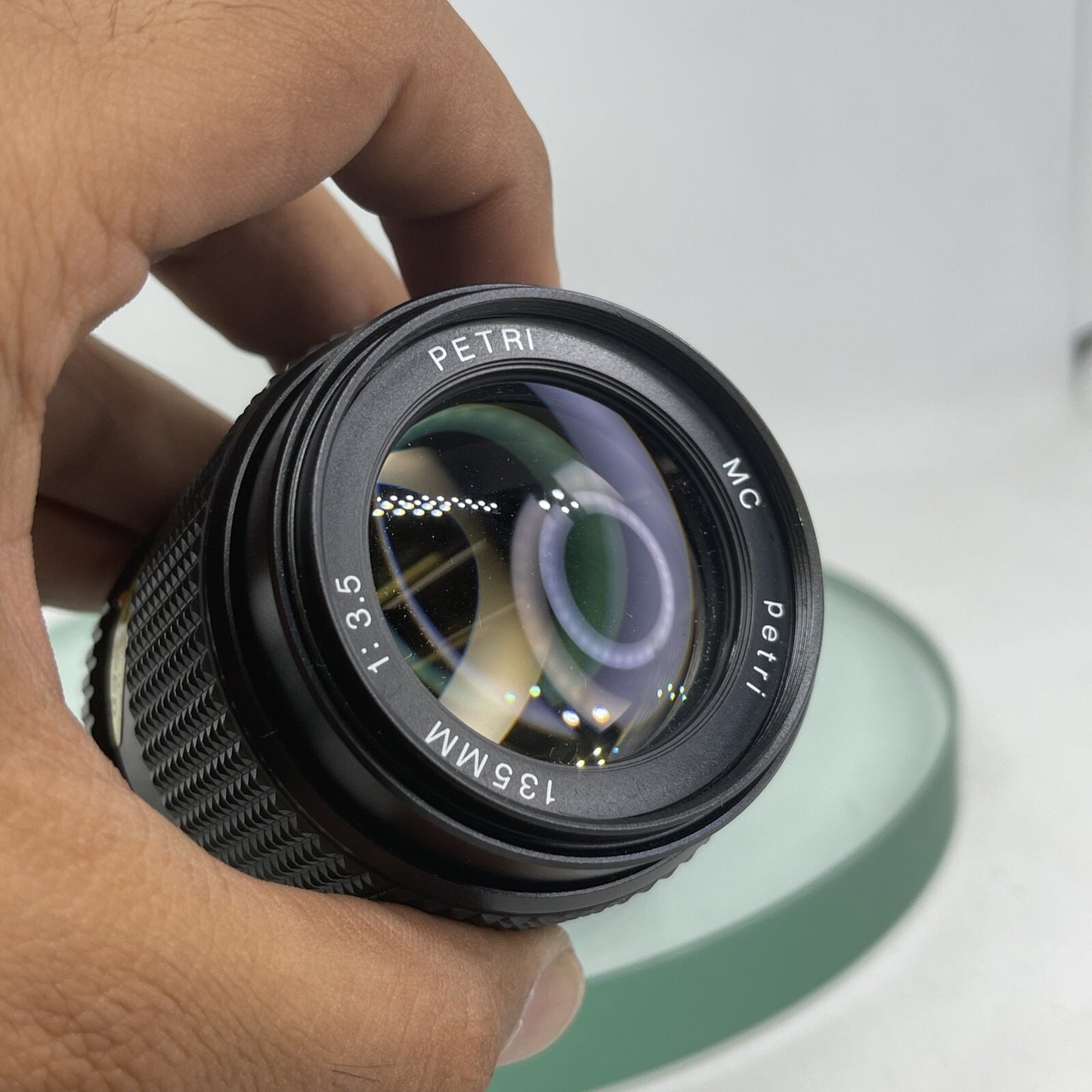 Pentax K mount fit Petri 135mm 1:3.5 prime lens, fits PK camera mount + Case 2246