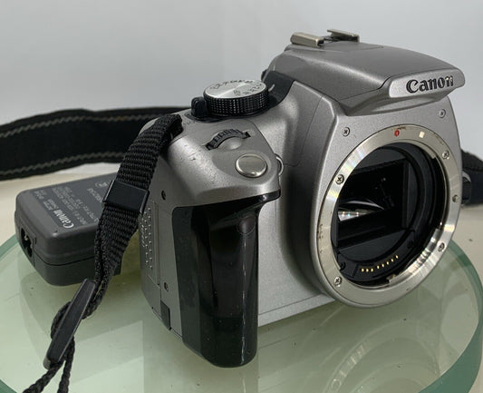 Canon EOS 350D COMPACT DIGITAL SLR Camera BODY GREY WITH CHARGER TESTED - 410