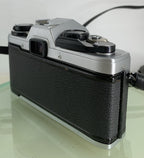 Olympus OM10 35mm SLR Film Camera + Vivitar 24mm 1:2.8 MC  Lens/ WORKING #2126