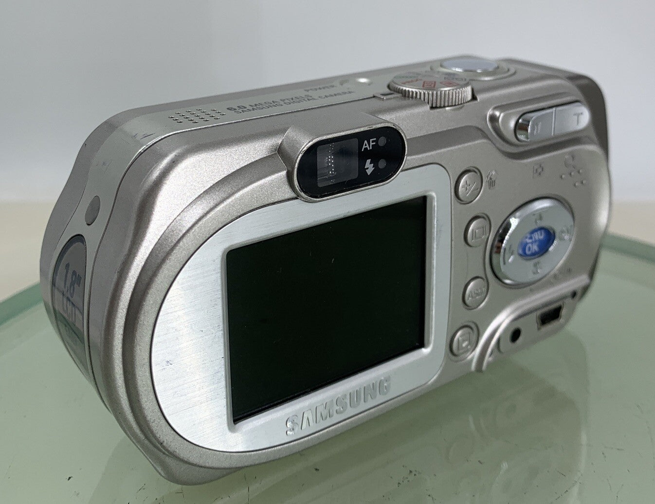 Samsung COMPACT DIGITAL CAMERA Digimax A6 6.0MP Silver NO CARD Tested - 3174