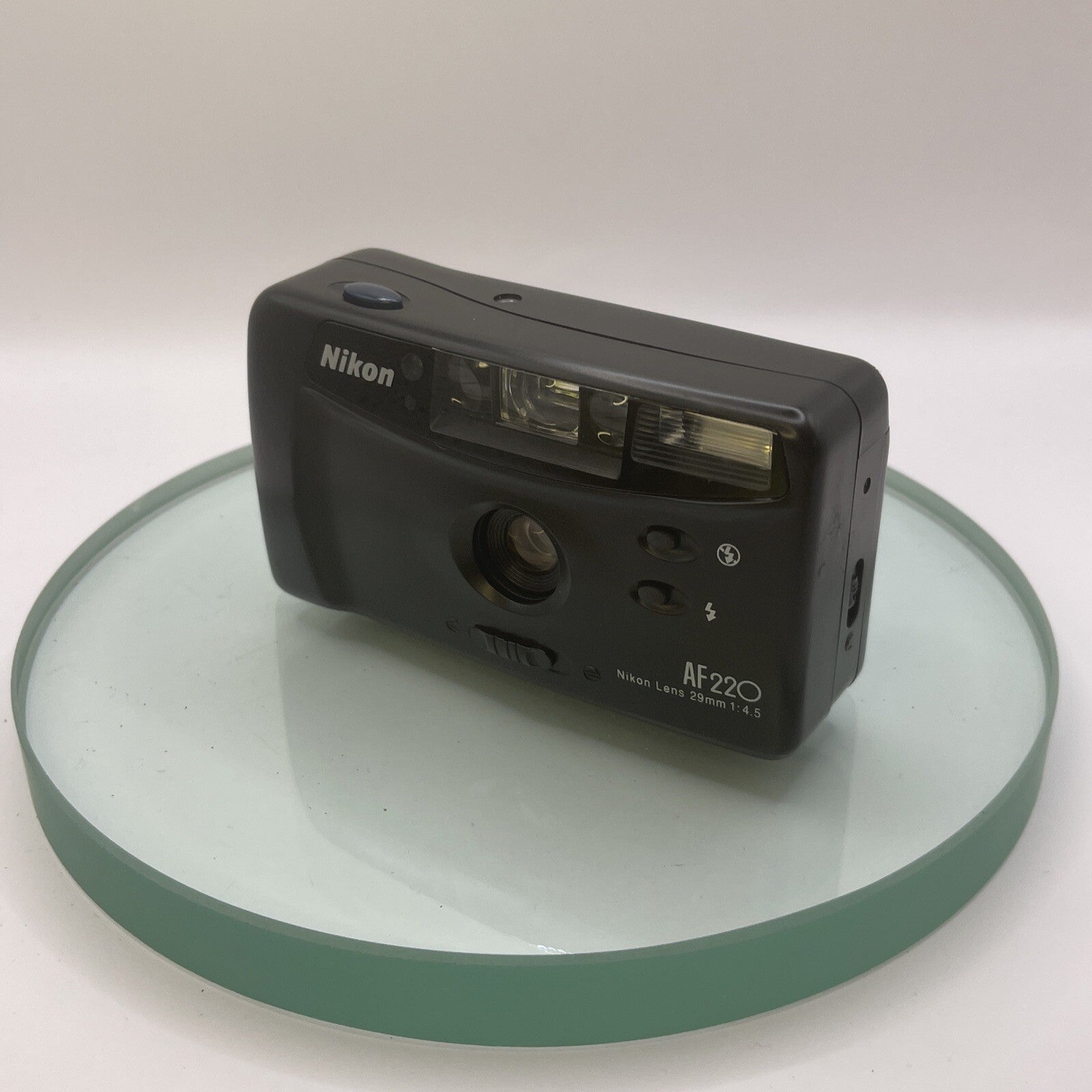 Nikon AF220 35mm Point Shoot Film Camera and Case Lens 29mm 1 : 4.5 #3352