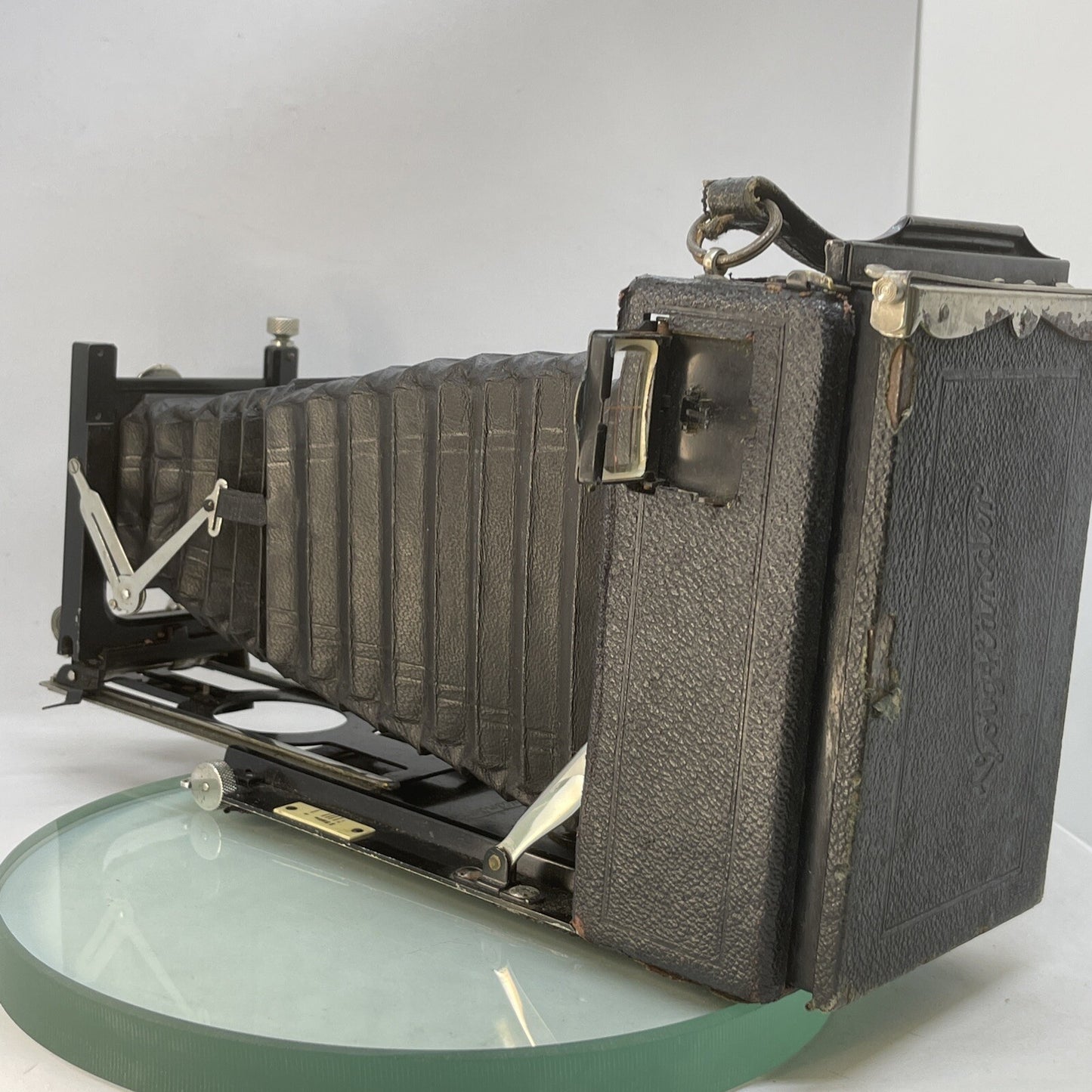 Antique Vintage Voigtlander Bergheil Folding Camera10x15 cm Double Extension 3715