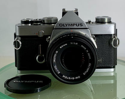 Olympus OM-1 MD 35mm SLR Film Camera &  Olympus ZUIKO  50mm f1.8 Lens- TESTED3621
