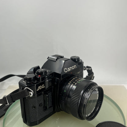BEAUTIFUL Canon A-1 35mm SLR Camera Body+ FD 28mm f/2.8 Olympic FULLY WORKING3724
