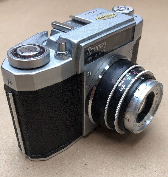 OSHIRO SPINNY 1956 JAPAN  SLR 35MM RARE VINTAGE CAMERA +CASE NEAR MINT CONDITION2