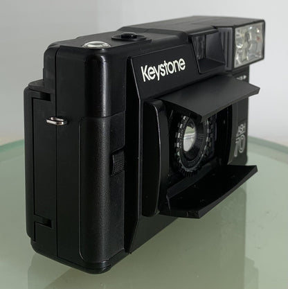 Vintage Keystone Everflash 3570 38mm Camera + Black + Case + Tested - 7922