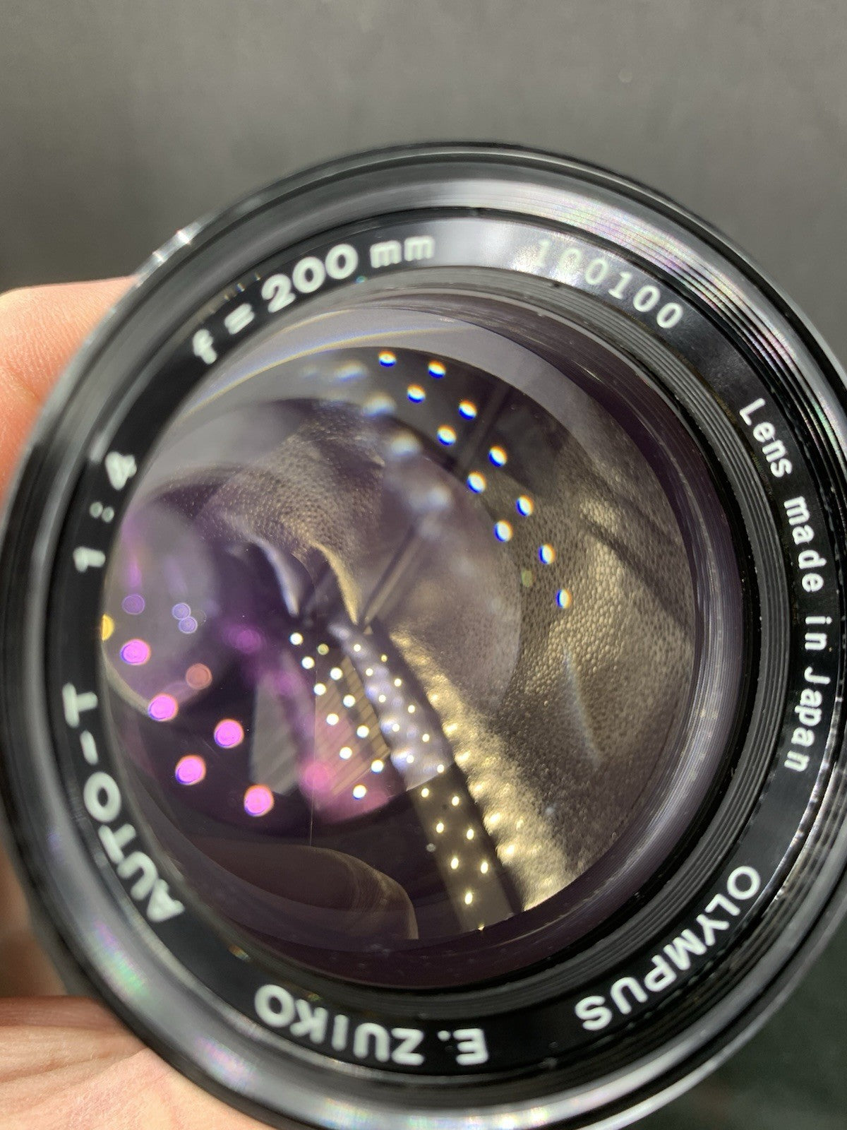 {SERVICED} OLYMPUS f/200mm 1:4 AUTO-T E.ZUIKO With Cap & Case#1544