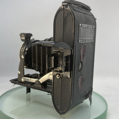 VOIGTLANDER BESSA 1937-42 BLACK FOLDING CAMERA, COMPUR SHUTTER, VOIGTAR 11CM 3664