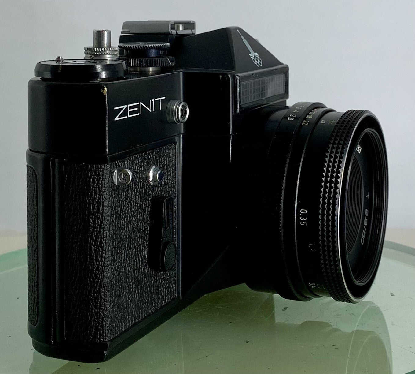Vintage USSR "ZENIT-EM" SLR Camera + Jena DDR T 2.8/50 Lens + Tested - 3312