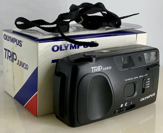 Olympus Trip Junior ANALOG 33mm POINT & SHOOT FILM CAMERA + BLACK + TESTED - 8770