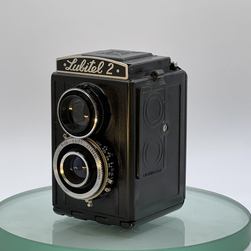 Vintage LUBITEL 2 Twin Lense Reflex (TLR) Camera with Black, Case, Vintage #2772