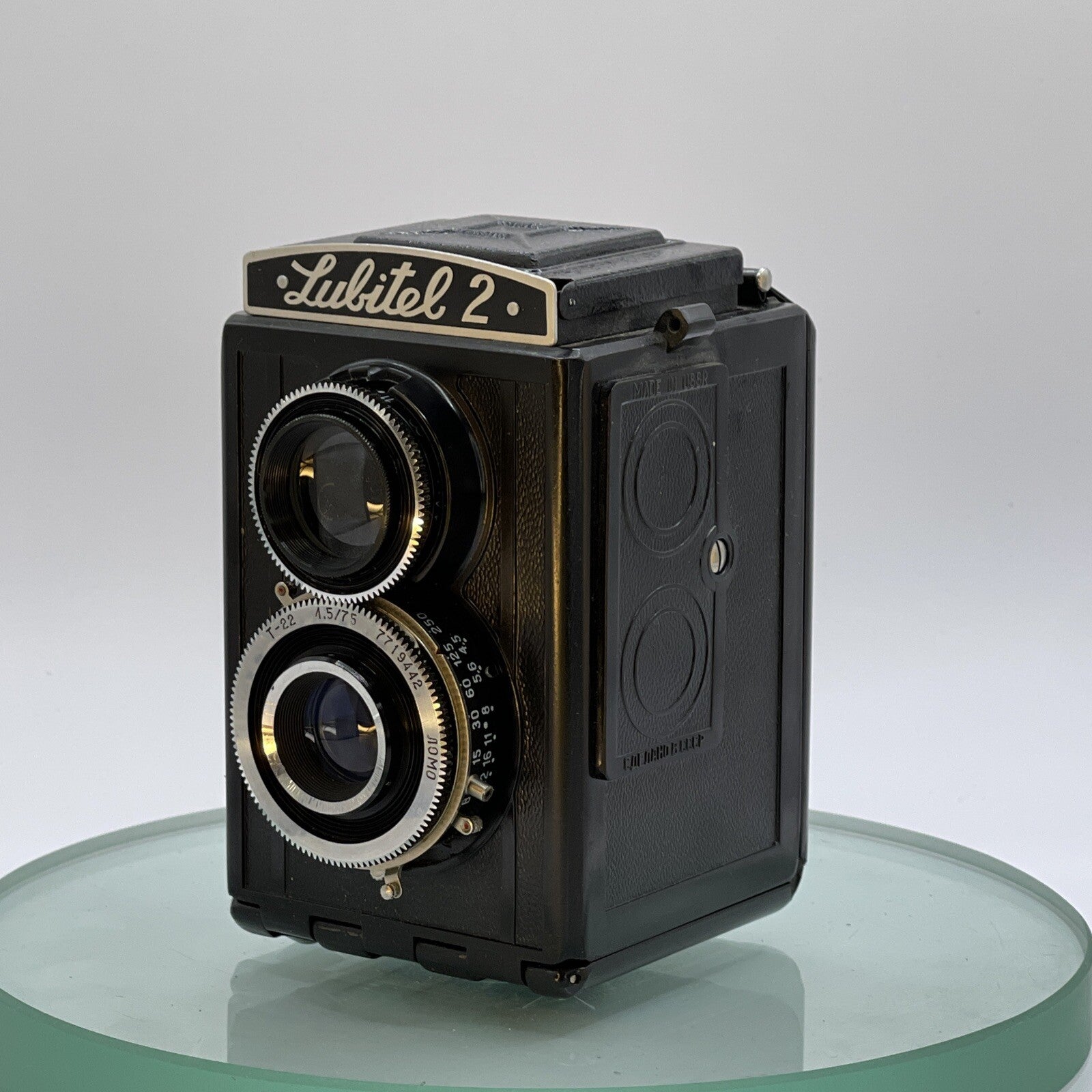 Vintage LUBITEL 2 Twin Lense Reflex (TLR) Camera with Black, Case, Vintage #2772