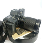 Ricoh XR-X SLR film Camera with 28-135mm lens& 28mm lens & PX Flash+Case #7911