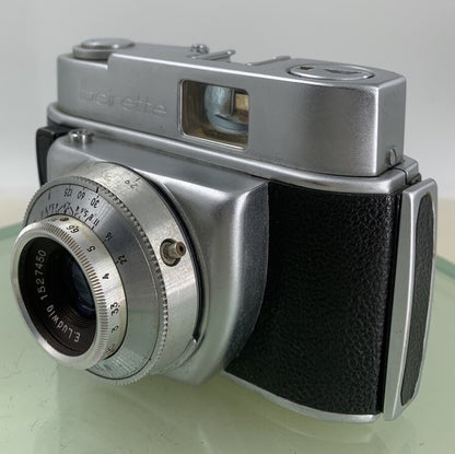 BEIRETTE JUNIOR || VINTAGE POINT AND SHOOT FILM CAMERA SILVER +CASE -TESTED - 172