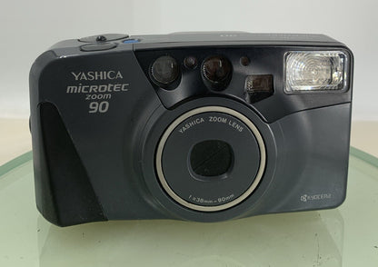 Yashica Microtec Zoom 90 35mm FILM POINT AND SHOOT CAMERA BLACK TESTED - 2451