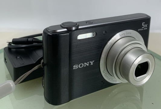 Sony CyberShot DSC-W800 Digital Camera 20.1MP Black + CHARGER +WIRE TESTED - 4660