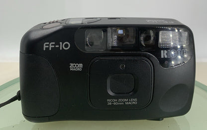 Ricoh FF-10 Zoom POINT AND SHOOT 35mm FILM CAMERA + COVER TESTED - 1421