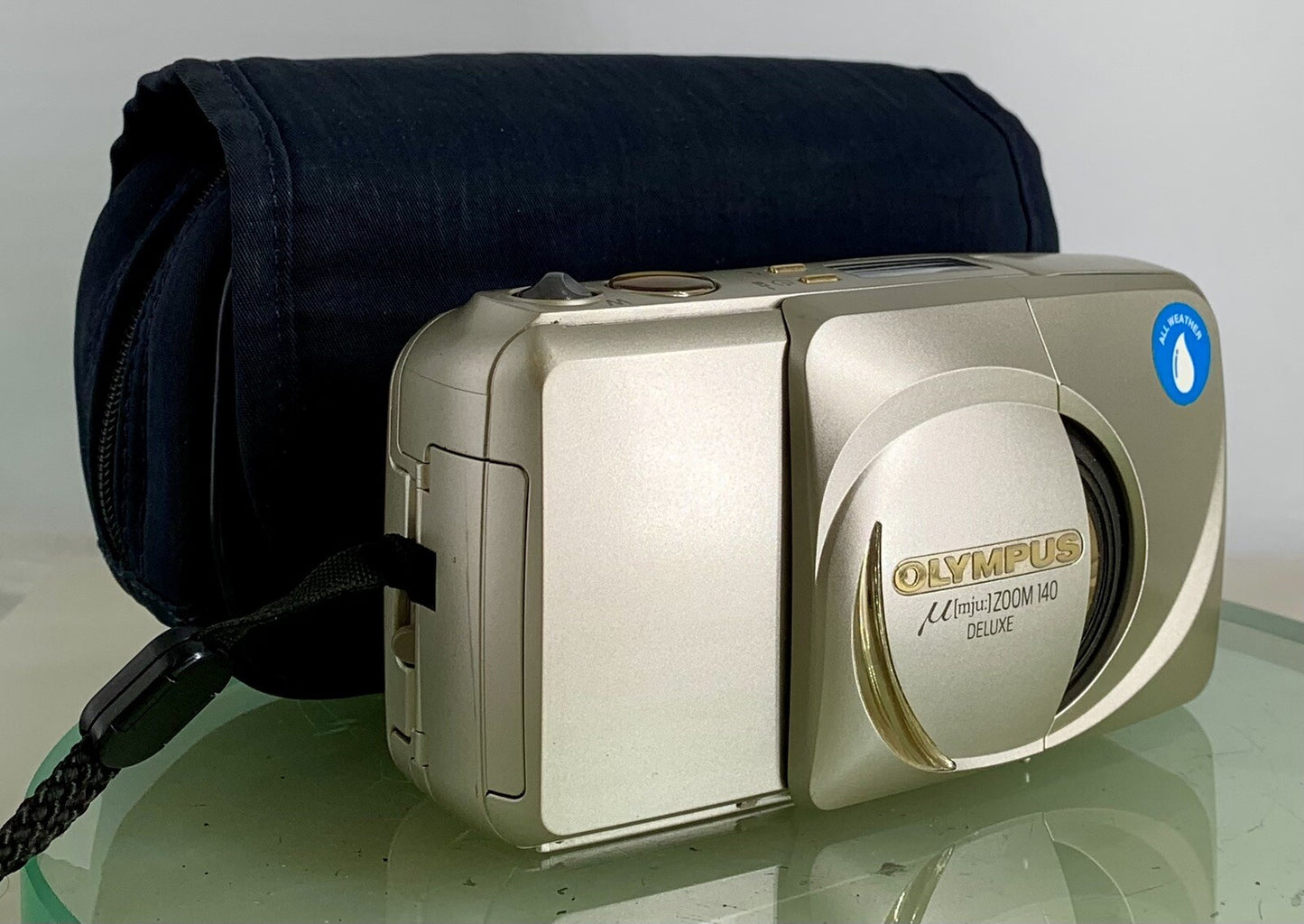 Olympus μ Mju Zoom 140 Deluxe Point & Shoot Film Camera 38-140mm+Case+TESTED-3040