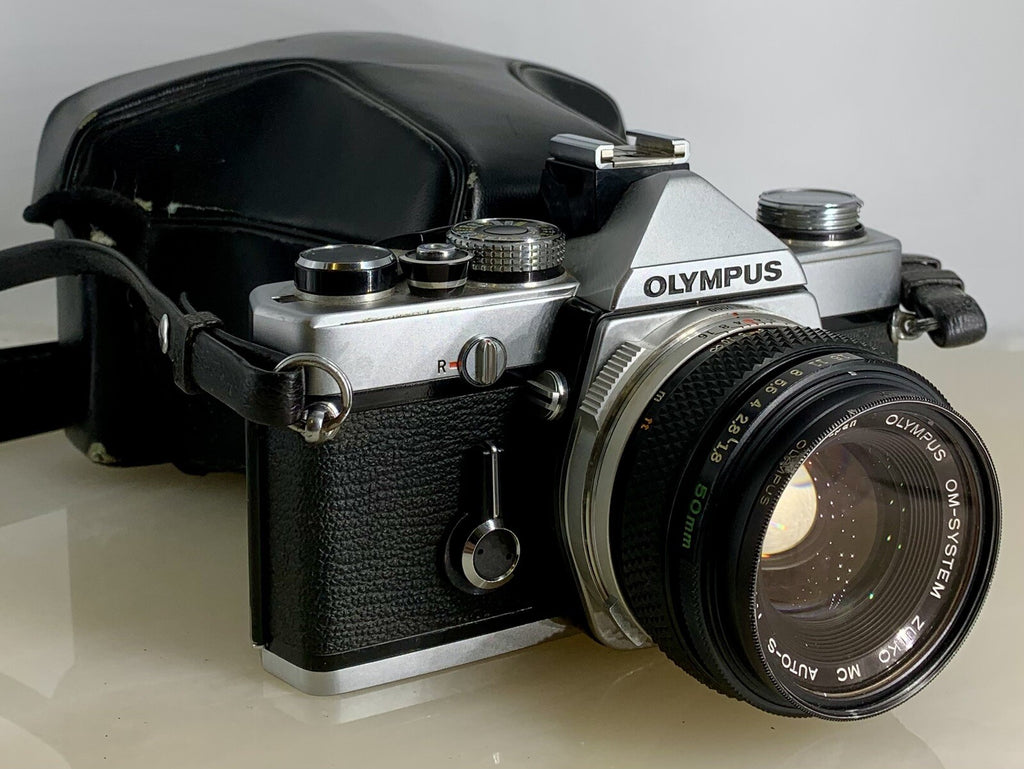 Olympus OM-1N MD 35mm Film SLR Manual Camera+Olympus 50/1.8 Zuiko Lens+Case #1190