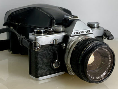Olympus OM-1N MD 35mm Film SLR Manual Camera+Olympus 50/1.8 Zuiko Lens+Case #1190
