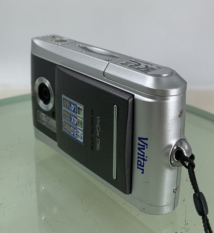 Vivitar Vivicam 3780s 3.0MP COMPACT DIGITAL CAMERA SILVER NOBATTERY TESTED - 2566