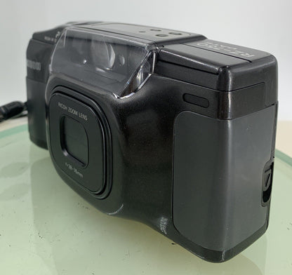 Ricoh POINT AND SHOOT FILM CAMERA RZ-750 DATE BLACK WORKING AND TESTED - 2582