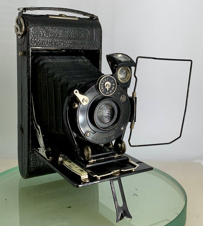 Vintage Voigtlander 1929 Folding 6x9 Roll Film Camera Voigtar 1:6.3 f=10.5cm-3410