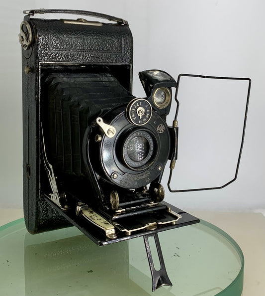 Vintage Voigtlander 1929 Folding 6x9 Roll Film Camera Voigtar 1:6.3 f=10.5cm-3410