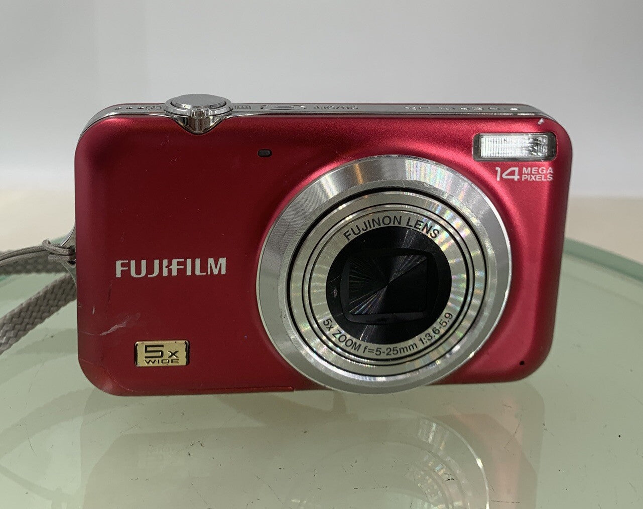 Fujifilm COMPACT DIGITAL CAMERA FinePix JX530 14.0MP Red NO CARD - Tested - 9761