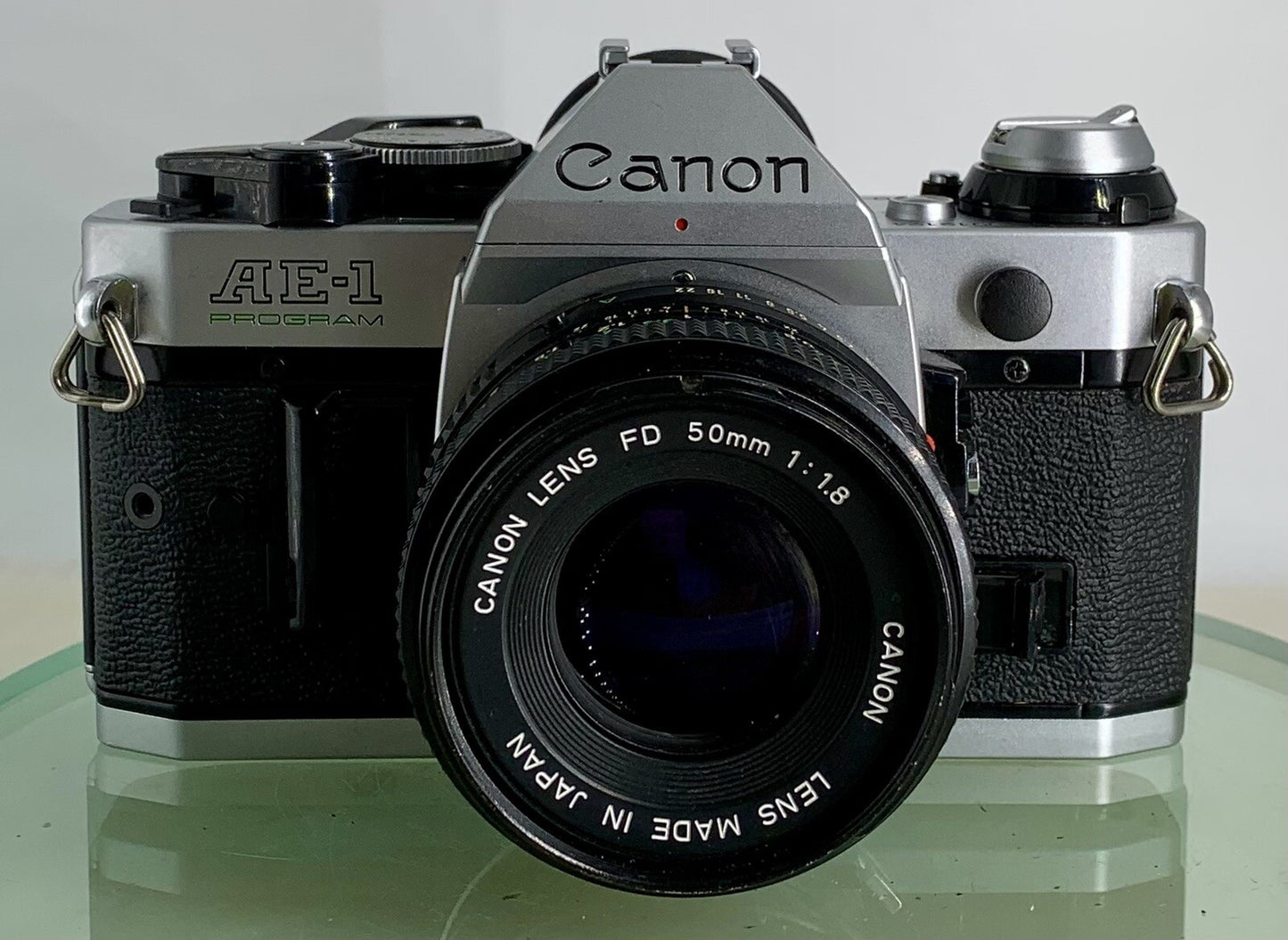 Canon AE-1 Program 35mm SLR Film Manual Camera + Canon 50mm F/1.8 FD Lens +# 2001