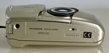 Olympus mju ii Zoom 80 35mm Ultra Compact Camera Beige All Weather  Working #827