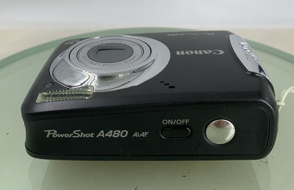 Canon PowerShot A480 10.0MP Digital Camera BLACK NO CHARGER NO CARD TESTED - 1597