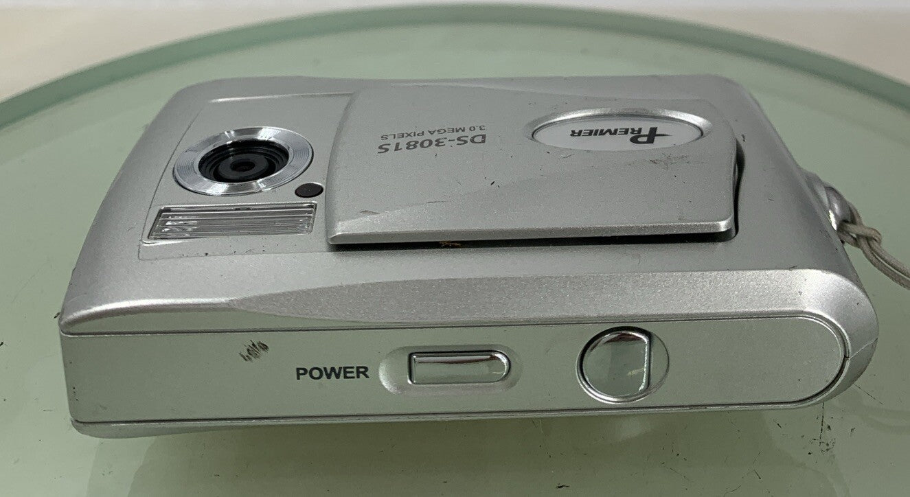 Premier DS-3081S 3.0MP DIGITAL CAMERA SILVER NO CARD NO CHARGER TESTED - 2407