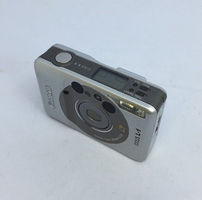 Canon IXUS L1 APS compact film camera in silver. + original case,FULLY TESTED3192
