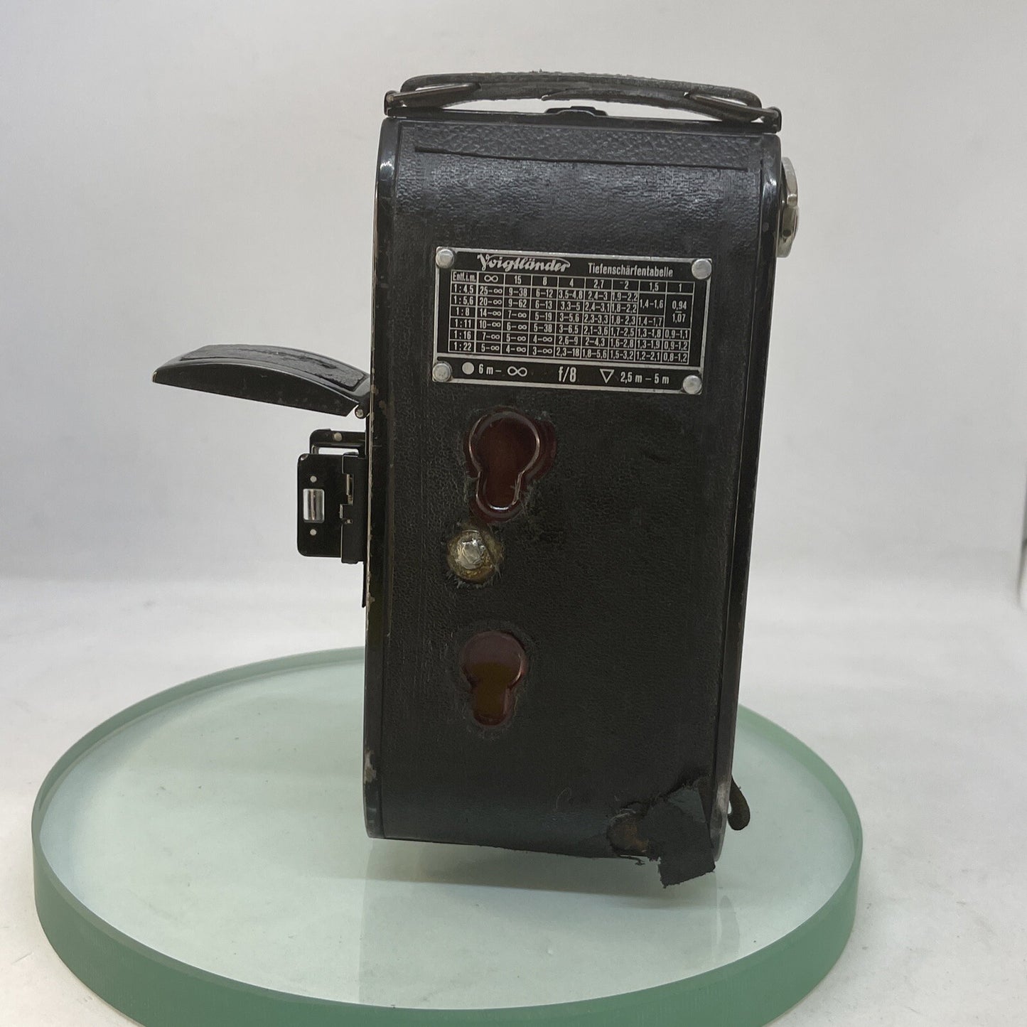VOIGTLANDER BESSA 1937-42 BLACK FOLDING CAMERA, COMPUR SHUTTER, VOIGTAR 11CM 3663