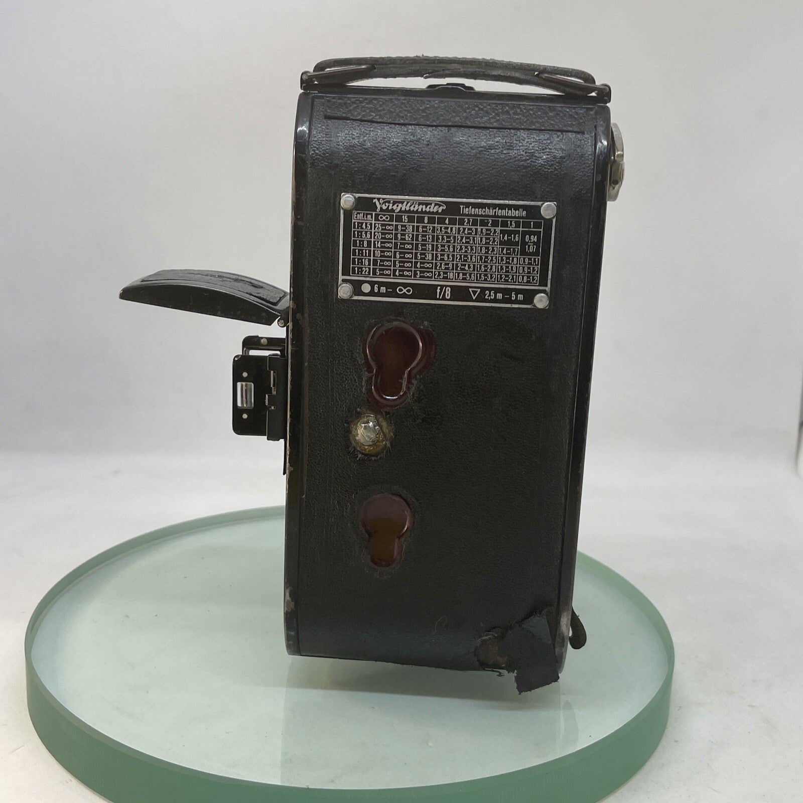 VOIGTLANDER BESSA 1937-42 BLACK FOLDING CAMERA, COMPUR SHUTTER, VOIGTAR 11CM 3663