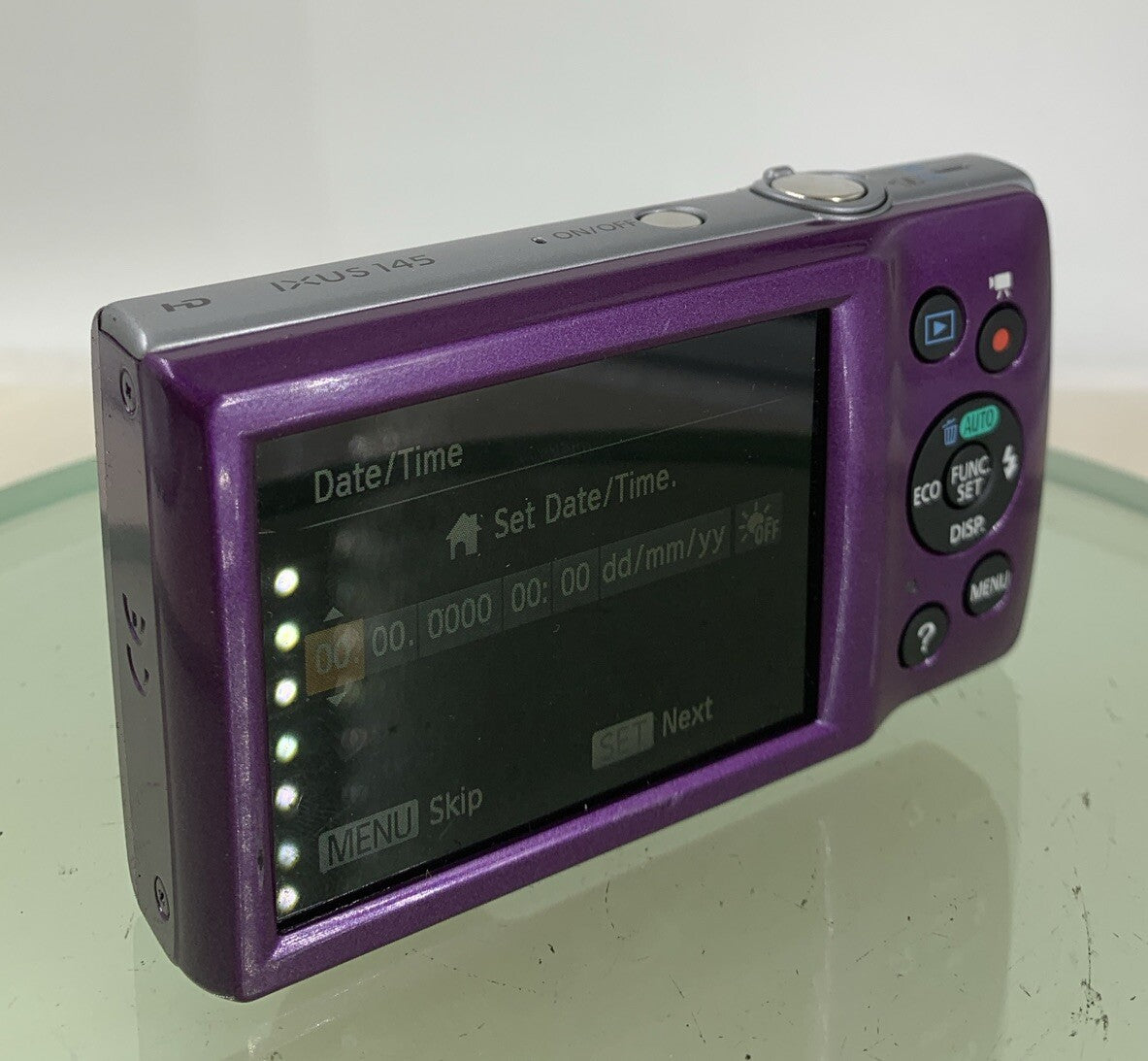 Canon IXUS 145 Digital Camera PURPLE + CHARGER + WIRE + 2GB CARD TESTED - 6584