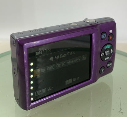 Canon IXUS 145 Digital Camera PURPLE + CHARGER + WIRE + 2GB CARD TESTED - 6584