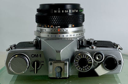 Olympus OM-1 MD 35mm SLR Film Camera &  Olympus ZUIKO  50mm f1.8 Lens- TESTED3627