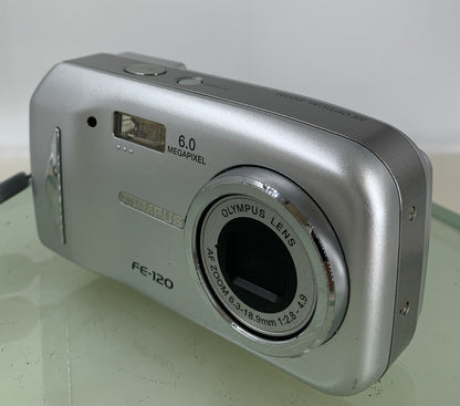 Olympus FE-120 6.0 MP Compact Digital Camera SILVER NO CARD TESTED - 472