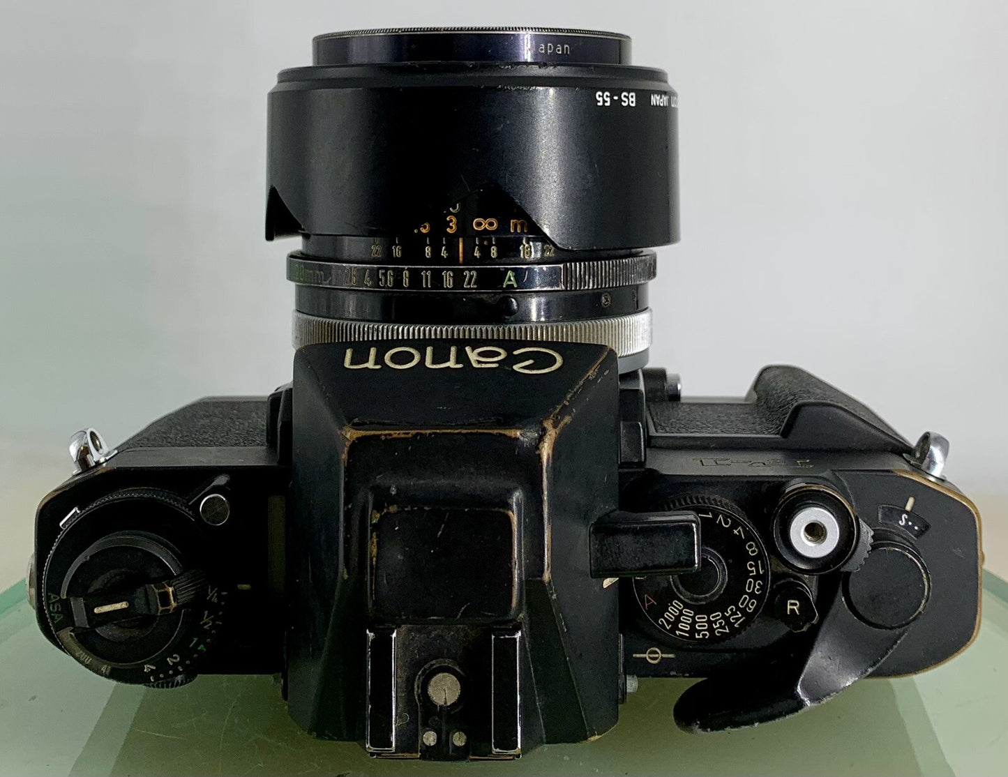 Canon New F-1 35mm SLR Film Camera + Canon FD 28mm f2.8 S.C, AE Finder TESTED3467