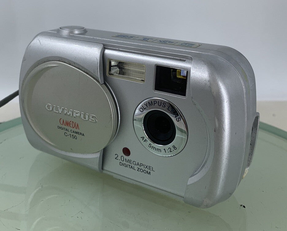 Olympus Camedia C-150 2.0MP-COMPACT DIGITAL CAMERA SILVER  - TESTED - 2412